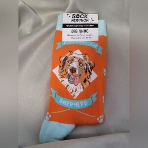 Australian Shepherd Socks New Large Shoe Size